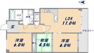 ハイツ中村パートⅢの物件間取画像